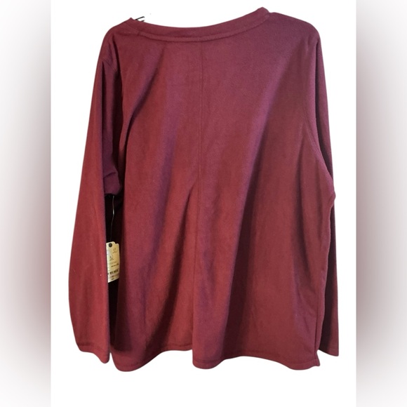 St. John's Bay Red 3/4 Sleeve Relaxed Tee - Picture 2 of 4